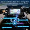 7 Inch Motorcycle Carplay Motorcycle w Dual 2K Dash Cam Wireless Apple Carplay Android Auto Screen with GPS Navigation for Motorcycles Voice Control Light Sensor Bluetooth TF-64G IP67 Waterproof view 4