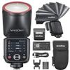 Godox V100-N V100N TTL Camera Flash, Godox V1Pro-N Upgrade, OLED Screen and SU-1, 2.4G HSS 1/8000S Li-ion 7.2V/2980mah,100ws Round Head Flash for Nikon Cameras view 1