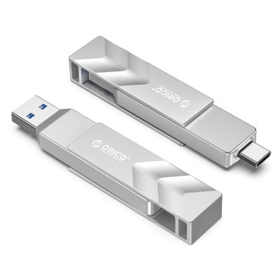 ORICO 2TB Portable Solid State Drive, 1050MB/s Dual-Port Rotating Metal External SSD with 90 Click-Stop, Reliable Storage for iPhone 17, 16 Series, Type-C Smartphone, Mac, Audio, Vehicle - A101
