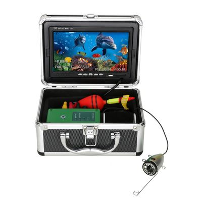 7 Inch Portable Ice Fishing Fish Finder,15/30/50 M Underwater Ice Fishing Camera,With Depth Temperature Display,Ice Fish Camera With 12pcs Infrared Lamps,For Ice/Sea/River(Size:30 M/98 FT,Color:Black)