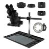 UHRLGHS Microscope Accessories Kit 3.5X-90X Continuous Zoom l Trinocular Stereo Microscope 144 LED Ring Light for PCB Soldering Phone Repair Platform Microscope Slides view 1
