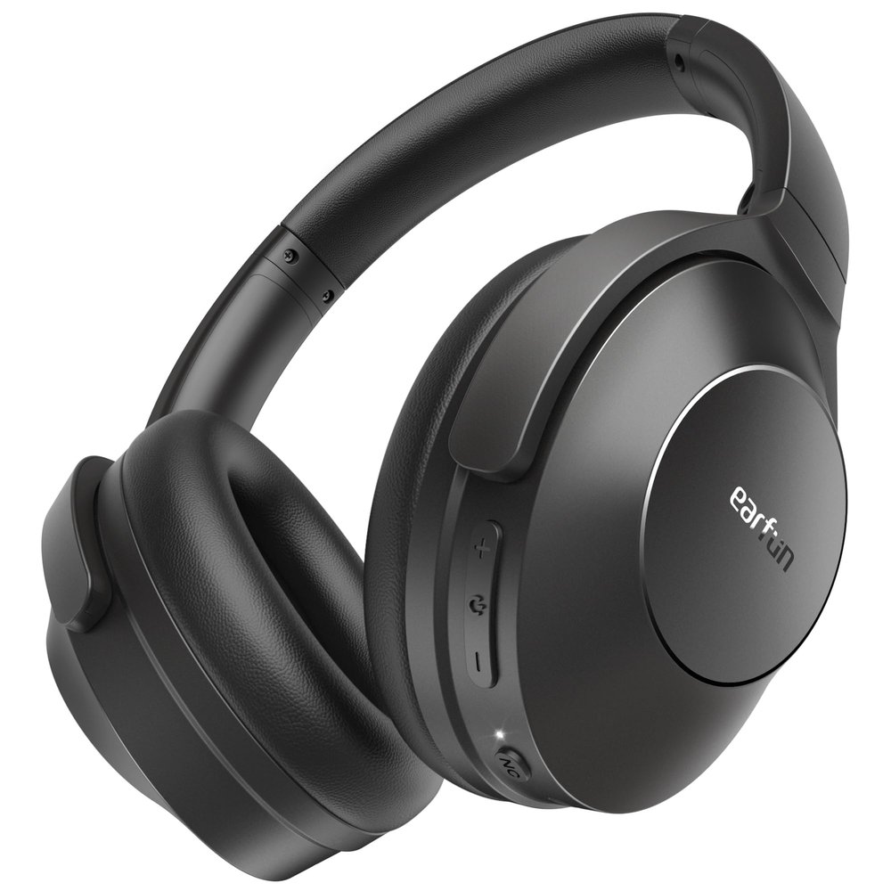 EarFun Wave Life Hybrid Active Noise Cancelling Headphones, Wireless Over Ear Bluetooth 5.4 Headphones, 4 Mics AI Clear Call, Deep Bass, 60H Playtime, Comfortable Fit, Custom EQ, Multipoint Connection