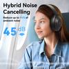 EarFun Wave Life Hybrid Active Noise Cancelling Headphones, Wireless Over Ear Bluetooth 5.4 Headphones, 4 Mics AI Clear Call, Deep Bass, 60H Playtime, Comfortable Fit, Custom EQ, Multipoint Connection view 3