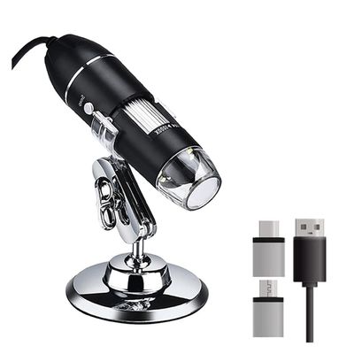 JOEBO Microscope Kit 1600X Digital Microscope Camera 3in1 Type-C USB Portable Electronic Microscope Microscope Lens Adapters(1600X 3 in 1 USB)
