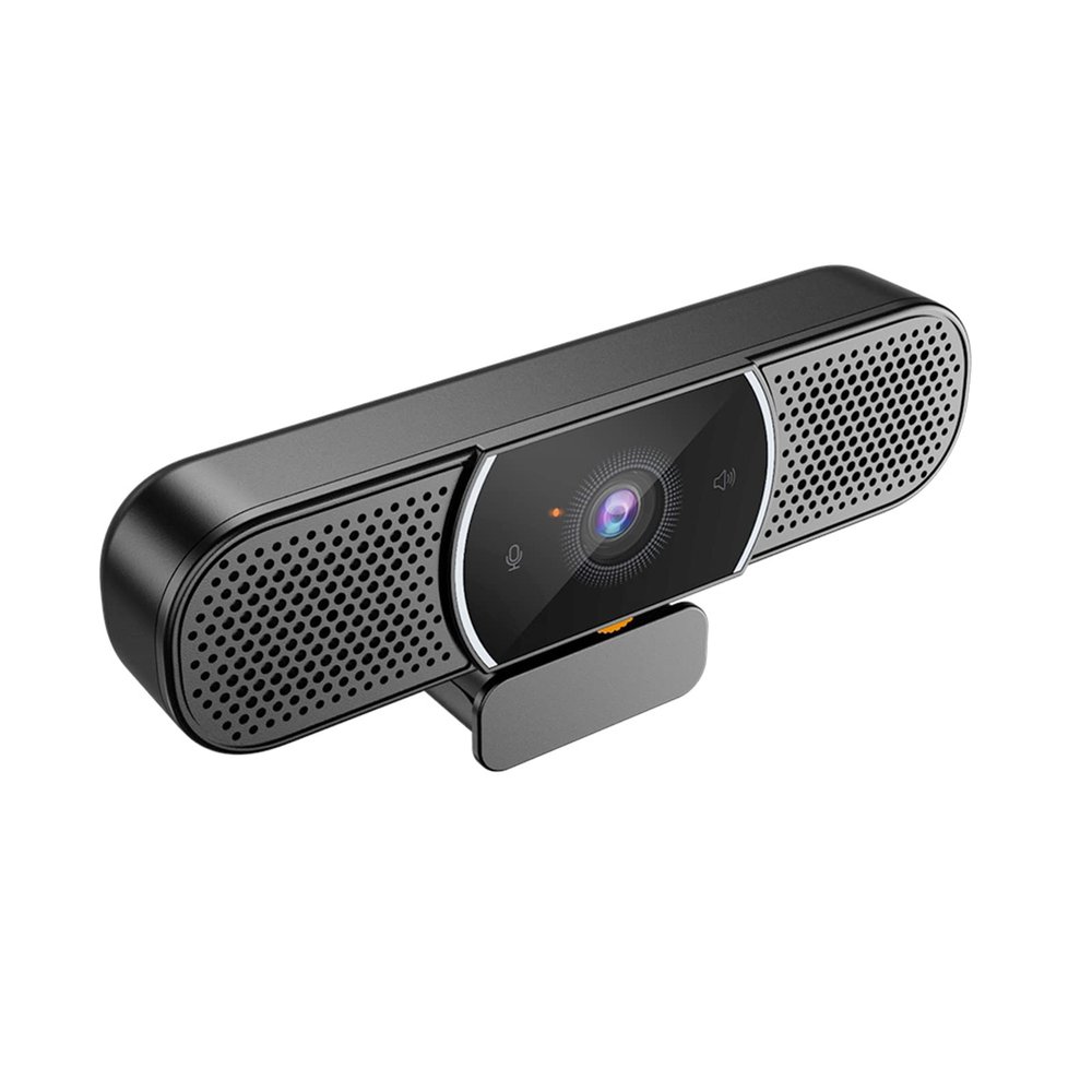 Irfora SeeUp Mini 3-in-1 Webcam with Speaker & Microphone & Cover 1080P Camera Desk USB Plug & Play 5 Meters Pickup Distance Video Conference Camera for Live Streaming/Meeting/Skype/Online
