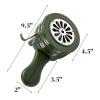 Acshio Hand Crank Siren Horn, 110 DB Loud Emergency Safety Manual Siren, Portable Metal Manual Handheld Air Raid Siren Fire Alarm for Self Protection, Home, Sport Event, Green view 2