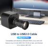 4K HD USB Camera 10X Optical Zoom 5-50mm Variable Lens 8MP Mini Web Camera with Microphones 1920x1080@60fps Manual Focus with 2 Image Formats MJPEG and YUY2 Compatible with Window XP/Vista/7/8/10 view 3