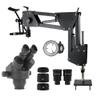 UHRLGHS Microscope Accessories Kit 3.5X-90X 180X Binocular Stereo Microscope Magnifier Telescopic Rotating Gimbal Stand Barlow Lens Eyepieces Microscope Slides(A Black) view 1