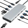 10-in-1 USB C Docking Station, 140W PD3.1, 8K HDMI 2.1, DP1.4, 2.5G Ethernet, USB 3.2 10Gbps, SD/TF, Audio Jack, Dual 4K@60Hz Display Hub for MacBook, Windows, Steam Deck, Switch (UC-U4) view 1