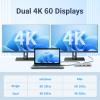 10-in-1 USB C Docking Station, 140W PD3.1, 8K HDMI 2.1, DP1.4, 2.5G Ethernet, USB 3.2 10Gbps, SD/TF, Audio Jack, Dual 4K@60Hz Display Hub for MacBook, Windows, Steam Deck, Switch (UC-U4) view 3