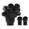UHRLGHS Microscope Accessories Kit 3.5X-100X Zoom Binocular Stereo Microscope WF10X/22MM Eyepiece Multifunction Articulating Arm Focul Clamp Pillar 32MM Column for PCB Repair Microscope Slides view 3