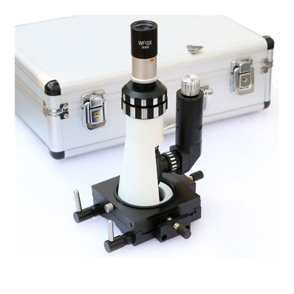 UHRLGHS Microscope Accessories Kit Portable LED Light Laboratory Microscope Handheld Diagnost Equipment Metallographic Microscope with Magnetic Base Polarizer
