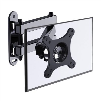 JOMRTS Monitor Stand Full Motion Adjustable Wall Mount Articulating Arms Swivel Tilt Extension Rotation,Single Monitor Wall Mount for Most 10-27" Monitors Within 33.0 lbs