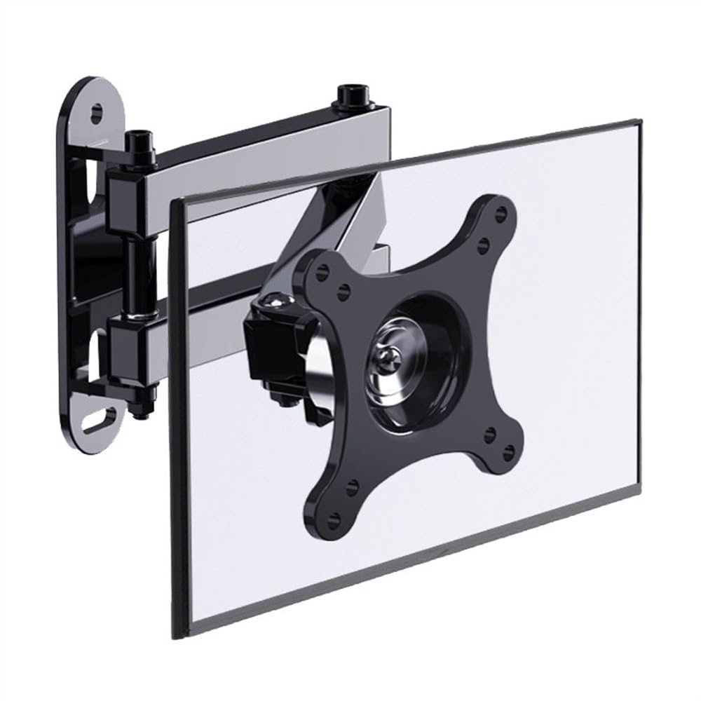 JOMRTS Monitor Stand Full Motion Adjustable Wall Mount Articulating Arms Swivel Tilt Extension Rotation,Single Monitor Wall Mount for Most 10-27" Monitors Within 33.0 lbs