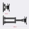 JOMRTS Monitor Stand Full Motion Adjustable Wall Mount Articulating Arms Swivel Tilt Extension Rotation,Single Monitor Wall Mount for Most 10-27" Monitors Within 33.0 lbs view 2