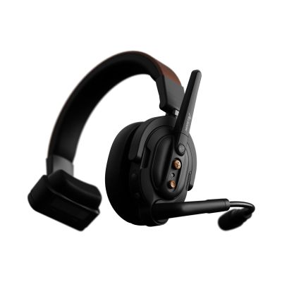 Accsoon Como SE Wireless Intercom Headset System Full-Duplex 2.4GHZ 1312FT Range 30H, 5 Person Team Communication Headset Intercom with Noise Cancellation for Filming Shoot Live Show Stage(Deep Brown)