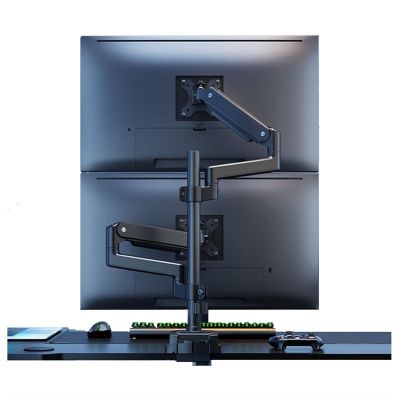 JOMRTS Monitor Mount Arm 17-35 Inch Dual Monitor Mount, Adjustable Screen Mount 2 Monitors Tilt/Swivel/Rotate, Hold Up to 24.2 Lbs per Arm with VESA 75/100 mm Monitor Desk