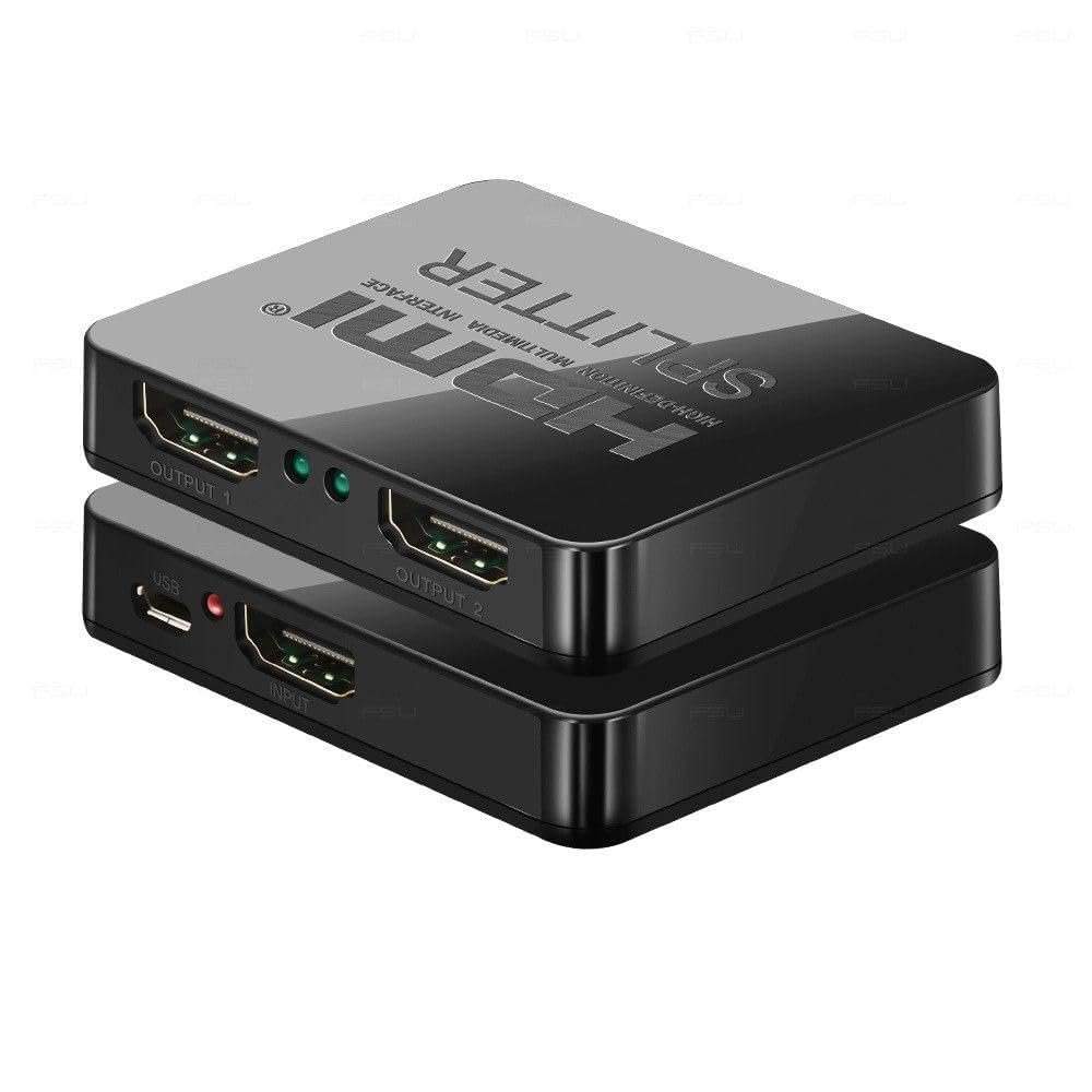 1x2 4K 3D HDMI Splitter: Duplicate Your HDMI Signal, Ideal for Home Theaters, Gaming, and Presentations