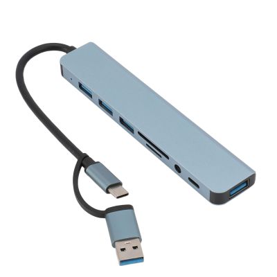 8 in 1 USB Type C Hub: with High Speed Plug and Play, Multiport Adapter for Laptop, Tablet, Phone, and Pc Accessories