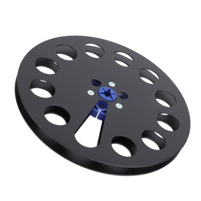 7 x 1/4 Empty Take Up Reel to Reel Hub, 1/4 7 Inch Aluminum Alloy Empty Tape Reel for Recording Open Reel Sound Tape Empty Disc Open Reel Machine (Black)