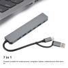 7 in 1 USB Type C Hub with Aluminium Alloy, Including 5 USB Ports and 2 Type C Ports Adapter, Compatible with Phones, Computers, Tablets, and Laptops view 3