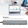 7 in 1 USB Type C Hub with Aluminium Alloy, Including 5 USB Ports and 2 Type C Ports Adapter, Compatible with Phones, Computers, Tablets, and Laptops view 4