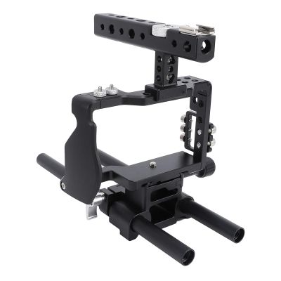 DSLR Rig Camera Cage Stabilizer with Matte Box Follow Focus, Supports for A6300 Photography, Compatible with Lights and DSLR Cameras, Crafted from Aluminum Alloy, Lightweight