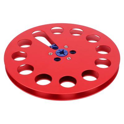 7 x 1/4 Empty Take Up Reel to Reel Hub, Aluminum Alloy 1/4 7 Inch Empty Sound Tape Reel for Recording Open Reel Sound Tape Empty Disc Open Reel Machine (red)