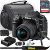 Nikon D7500 DSLR Camera w/Nikon AF-P DX NIKKOR 18-55mm f/3.5-5.6G VR Lens + Camera Case + 64GB Memory + Deluxe Starter Kit + Hand Grip Stabilizer Tripod + More (16pc Bundle) (Renewed) view 1