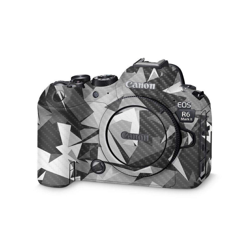 Carbon Fiber Camera Skin Compatible with Canon EOS R6 Mark II Camera (2022) - Mono Camo - Premium 3M Vinyl Protective Wrap Decal Cover - Easy to Apply | Crafted in The USA by MightySkins
