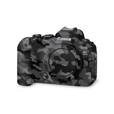 Camera Skin Compatible with Canon EOS R6 Mark II Camera (2022) - Black Camo - Premium 3M Vinyl Protective Wrap Decal Cover - Easy to Apply | Crafted in The USA by MightySkins