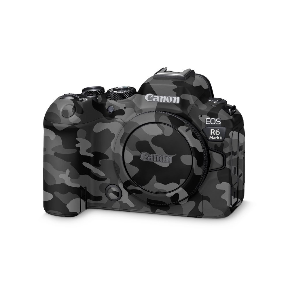 Camera Skin Compatible with Canon EOS R6 Mark II Camera (2022) - Black Camo - Premium 3M Vinyl Protective Wrap Decal Cover - Easy to Apply | Crafted in The USA by MightySkins
