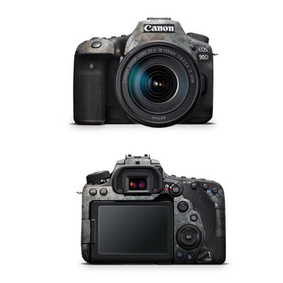 Camera Skin Compatible with Canon EOS 90D Camera (2019) - Shadow Concrete - Premium 3M Vinyl Protective Wrap Decal Cover - Easy to Apply | Crafted in The USA by MightySkins