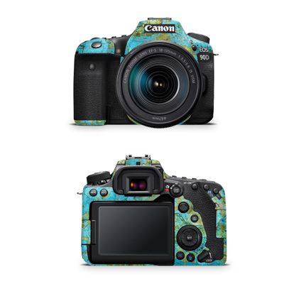 Camera Skin Compatible with Canon EOS 90D Camera (2019) - Teal Marble - Premium 3M Vinyl Protective Wrap Decal Cover - Easy to Apply | Crafted in The USA by MightySkins