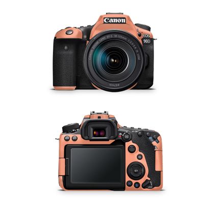 Camera Skin Compatible with Canon EOS 90D Camera (2019) - Solid Peach - Premium 3M Vinyl Protective Wrap Decal Cover - Easy to Apply | Crafted in The USA by MightySkins