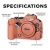 Carbon Fiber Camera Skin Compatible with Canon EOS R6 Mark II Camera (2022) - Solid Salmon - Premium 3M Vinyl Protective Wrap Decal Cover - Easy to Apply | Crafted in The USA by MightySkins view 2