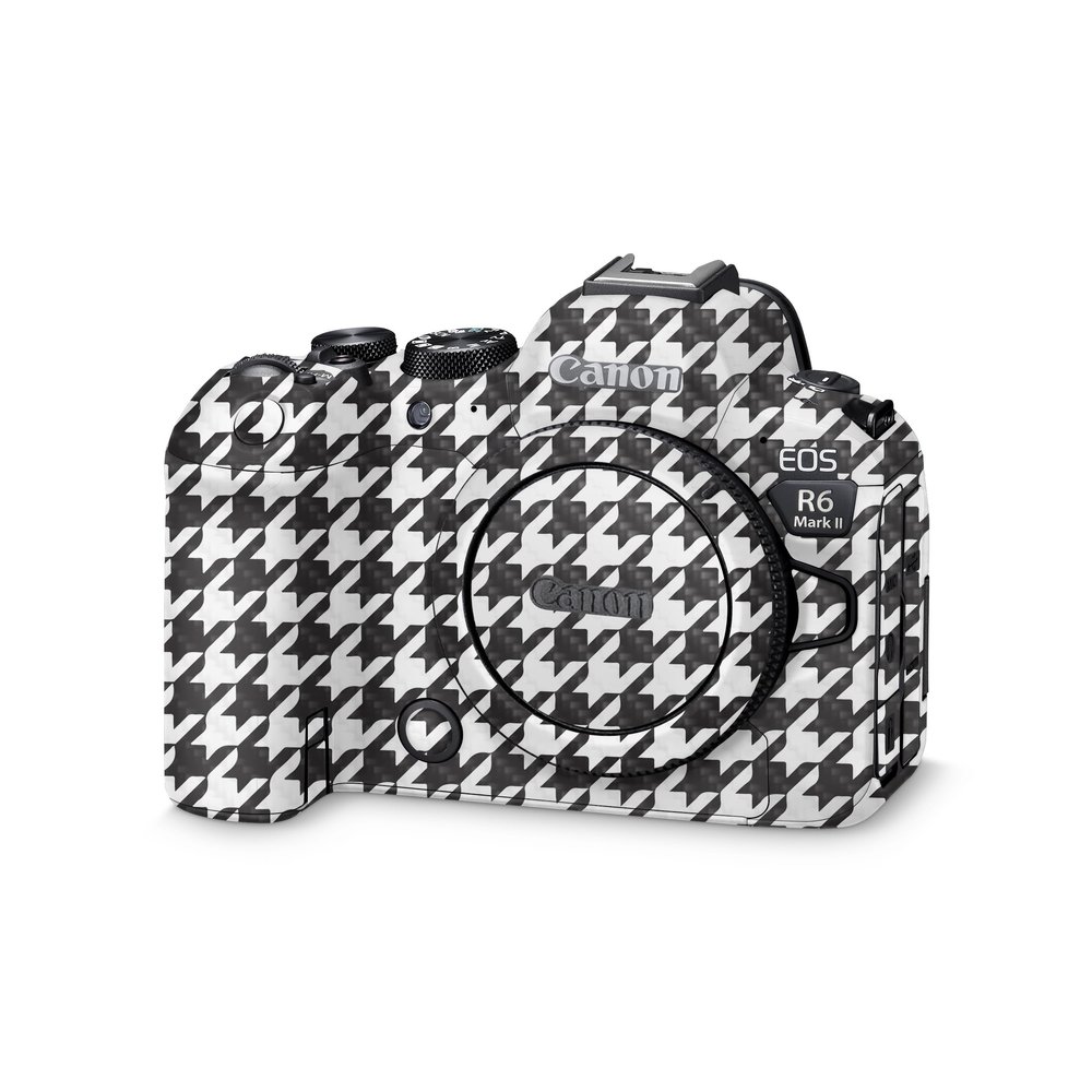 Carbon Fiber Camera Skin Compatible with Canon EOS R6 Mark II Camera (2022) - Houndstooth - Premium 3M Vinyl Protective Wrap Decal Cover - Easy to Apply | Crafted in The USA by MightySkins