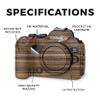 Carbon Fiber Camera Skin Compatible with Canon EOS R6 Mark II Camera (2022) - Dark Zebra Wood - Premium 3M Vinyl Protective Wrap Decal Cover - Easy to Apply | Crafted in The USA by MightySkins view 2