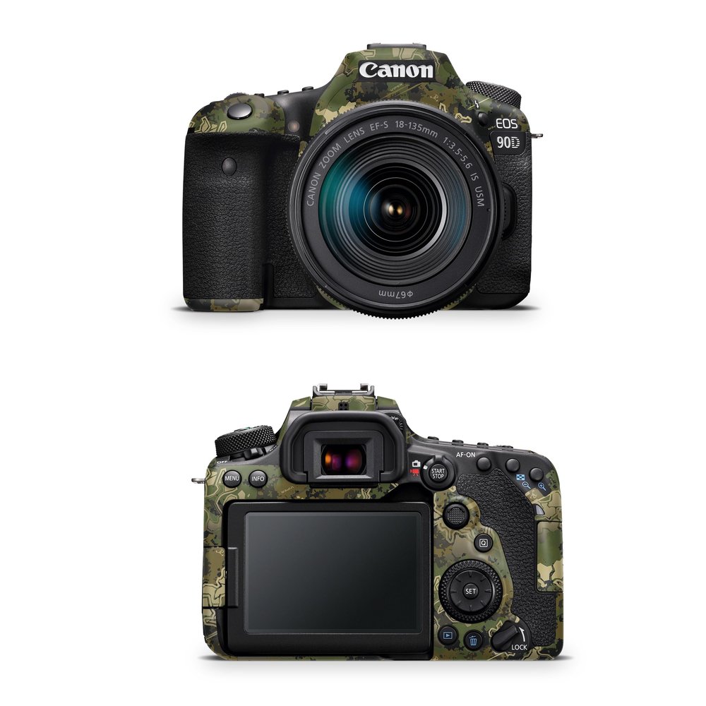 Camera Skin Compatible with Canon EOS 90D Camera (2019) - Viper Woodland - Premium 3M Vinyl Protective Wrap Decal Cover - Easy to Apply | Crafted in The USA by MightySkins