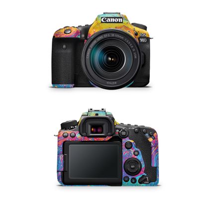 Camera Skin Compatible with Canon EOS 90D Camera (2019) - Paint Currents - Premium 3M Vinyl Protective Wrap Decal Cover - Easy to Apply | Crafted in The USA by MightySkins