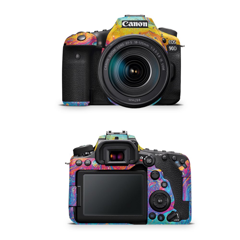 Camera Skin Compatible with Canon EOS 90D Camera (2019) - Paint Currents - Premium 3M Vinyl Protective Wrap Decal Cover - Easy to Apply | Crafted in The USA by MightySkins