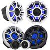 KICKER Bundle: Pair 51MSC65 MSC65 6.5" 200 Watt Premium Marine Speakers 4-Ohm Bundle with Pair 51MSS65 6.5" 200 Watt Premium Marine Component Speakers 4-Ohm MSS65 (4 Items) view 1