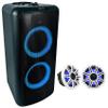 Audiosavings Bundle: Pair Kicker 51MSC8 MSC84 8" 400 Watt Premium Marine Boat Speakers 4-Ohm Bundle with Rockville Elite Party 65 Bluetooth Party Speaker Extremely Loud+Karaoke Effects (3 Items) view 1