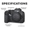 Carbon Fiber Camera Skin Compatible with Canon EOS R6 Mark II Camera (2022) - Black Diamond Plate - Premium 3M Vinyl Protective Wrap Decal Cover - Easy to Apply | Crafted in The USA by MightySkins view 2