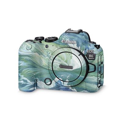 Glossy Glitter Camera Skin Compatible with Canon EOS R6 Mark II Camera (2022) - Cyclone Wave - Premium 3M Vinyl Protective Wrap Decal Cover - Easy to Apply | Crafted in The USA by MightySkins