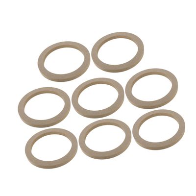 A ABSOPRO 8 Pcs Universal 6.5 Inch Speaker Subwoofer Mounting Spacer Rings Solid Wood Beige Item Replacement