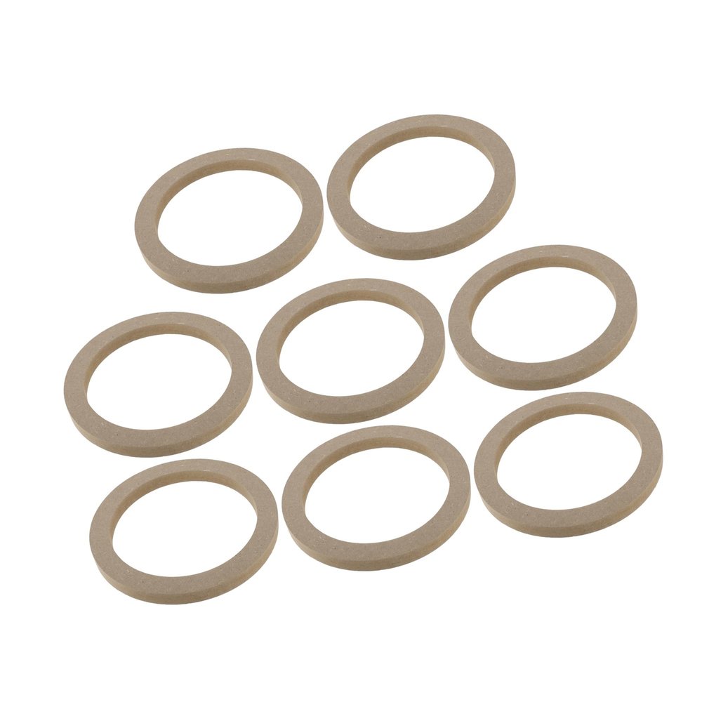 A ABSOPRO 8 Pcs Universal 6.5 Inch Speaker Subwoofer Mounting Spacer Rings Solid Wood Beige Item Replacement
