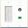 RiteAV BNC SC-APC-SX with Brush Wall Plate [White] view 1