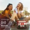 Dolphin SP-420BT Solar Rechargeable RETROBOX Portable Bluetooth Radio with Bluetooth, AM/FM/SW 3-Band Radio, MP3 Player, LED Flashlight, and Solar Charging - Black or Red (Black) view 4