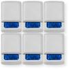 ELSTW-NB Pack of 6 Colored Lens Strobes, White; No Lettering; Blue Lens; LED; Wall Mounting; Indoor Use; 15/30/75/110/135/185 cd; 24V; Low-Profile Design; Mounting Plate Included view 1